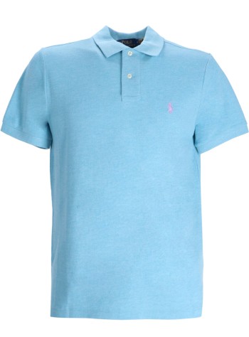 polo ralph lauren polo hombre sskccmslm1-short sleeve-knit - 710680784368 turquoise nova heather c4105
