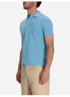 polo ralph lauren polo hombre sskccmslm1-short sleeve-knit - 710680784368 turquoise nova heather c4105