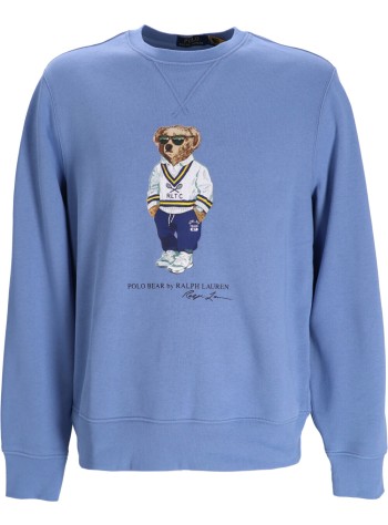 polo ralph lauren sudadera hombre lscnm4-long sleeve-sweatshirt - 710973145001 sp25 campus blu hrtg icns bear
