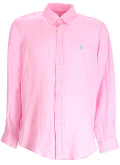 polo ralph lauren shirt mancubdppcs-long sleeve-sport shirt - 710966294009 carmel pink
