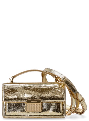 golden goose handbag mujer venezia small shiny wavy leather body gold metal details - gwa00468a00067465215 65215