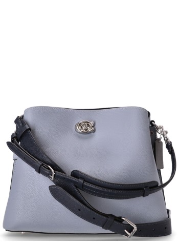 Colorblock Leather Willow Shoulder Bag