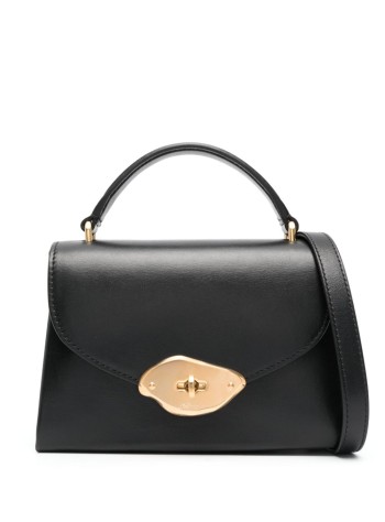mulberry crossbody womansmall lana top handle high gloss leather - hh9268615 a100
