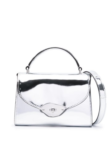 mulberry crossbody womansmall lana top handle silver mirror - hh9277680 d130