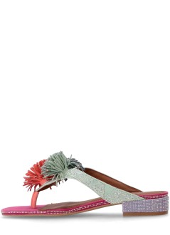 kurt geiger sandalia mujer pom pom t-bar flat sdl - 4365569209 69