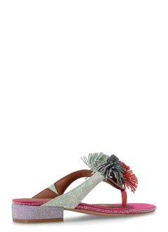 kurt geiger sandalia mujer pom pom t-bar flat sdl - 4365569209 69