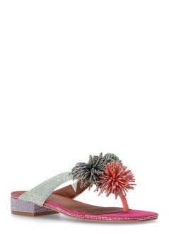 kurt geiger sandalia mujer pom pom t-bar flat sdl - 4365569209 69