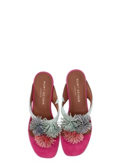 kurt geiger sandalia mujer pom pom t-bar flat sdl - 4365569209 69