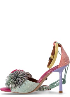 kurt geiger pump mujer pom pom ankle tie sandal - 4366169209 69