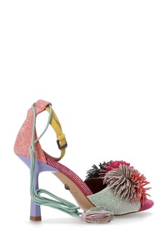 kurt geiger pump mujer pom pom ankle tie sandal - 4366169209 69