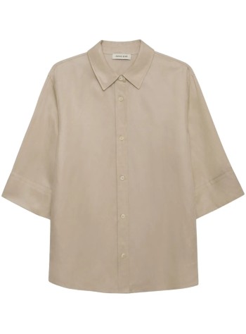 anine bing shirt womanmary shirt - a0710803oma10 taupe