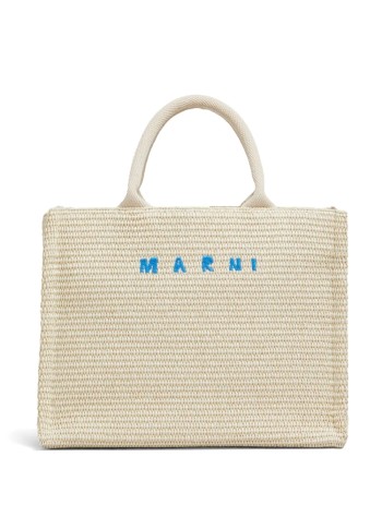 marni handbag mujer small basket silk white - shmp0077u0 00w11