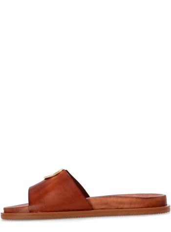 kotris sandals sandalia mujer lucky charm fussbett sandal - 14403 caramel 2