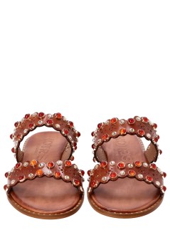 kotris sandals sandalia mujer ithaca flat sandal - 04901 caramel