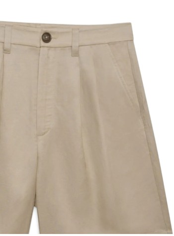 anine bing pantalon corto mujer carrie short - a059356oma10 taupe 2