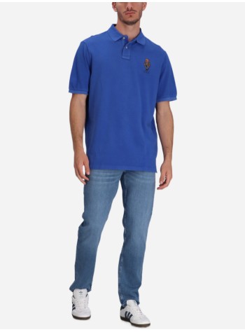 polo ralph lauren polo mansskcclsm3-short sleeve-polo shirt - 710958188001 cr24 nw iris blu sw explr bear 2