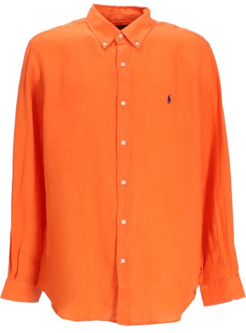 polo ralph lauren camiseria hombre cubdppcs-long sleeve-sport shirt - 710966294002 kona orange