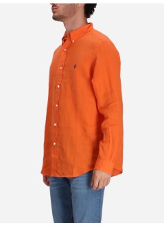 polo ralph lauren camiseria hombre cubdppcs-long sleeve-sport shirt - 710966294002 kona orange