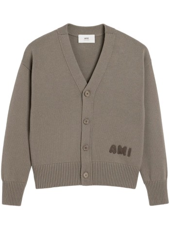 ami punto hombre ami embroidered cardigan - hkc163kn0063 0952