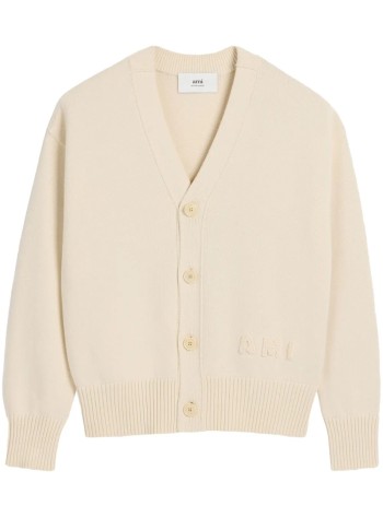ami punto hombre ami embroidered cardigan - hkc163kn0063 136