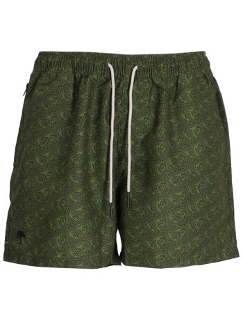 Green Squiggle Swim Shorts