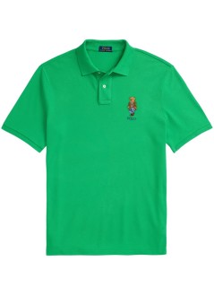 polo ralph lauren polo mansskcclsm1-short sleeve-polo shirt - 710854495017 cr24 summr emrld explorer bear