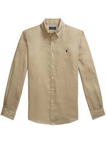 polo ralph lauren camiseria hombre cubdppcs-long sleeve-sport shirt - 710966294001 coastal beige