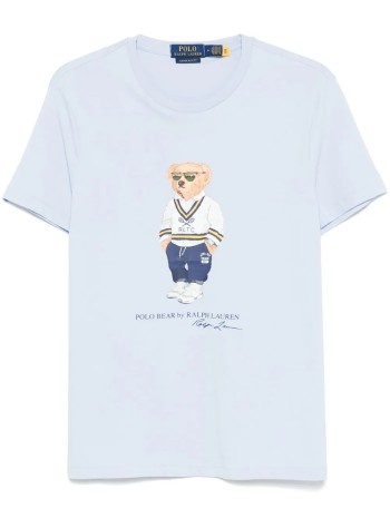 polo ralph lauren camiseta hombre sscncmslm1-short sleeve-t-shirt - 710973137001 sp25 crnflr blu hrtg icns bear