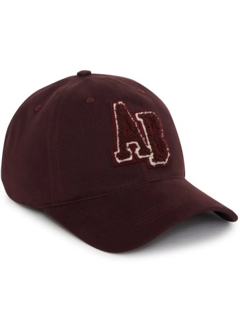 anine bing cap womanjeremy baseball cap letterman - a1210270red4 dark burgundy
