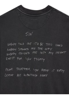 anine bing sudadera mujer jaci sweatshirt lyrics - a0810904wbl1 washed black