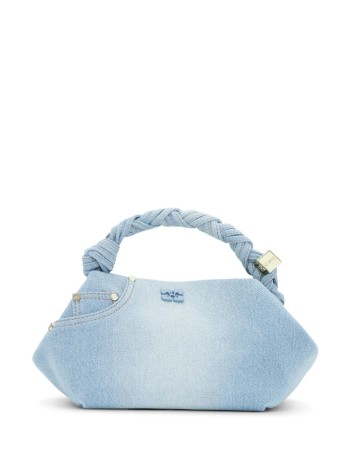 ganni crossbody womanganni bou bag small washed denim - a6497 928