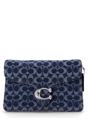 coach crossbody womanwashed denim signature chain tabby shoulder bag with chain - can15 lhrhy