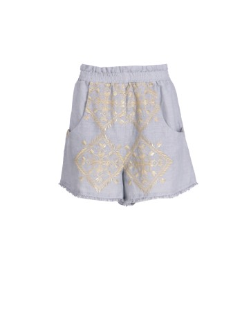 Shorts Lefkada Elastic Waist Fringes