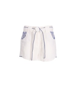 greek archaic kori pantalon corto mujer shorts pitharion pockets belt - s25k210111 1113
