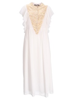 greek archaic kori vestido mujer dress long new triangle rufffles - s25k330372 2101