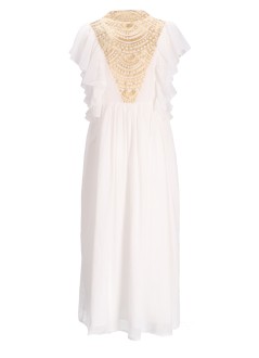 greek archaic kori vestido mujer dress long new triangle rufffles - s25k330372 2101