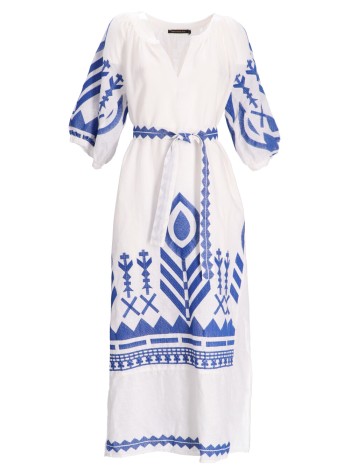 Dress Long Feather Chevron Belt Ss