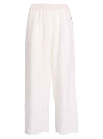 greek archaic kori pantalon mujer pants feather elasticated waist side slit - s25k210584 1105