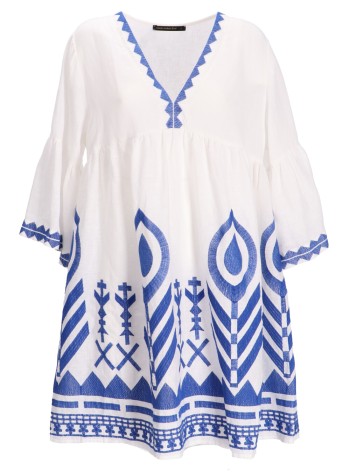 Dress Short Feather Bell Sleeve