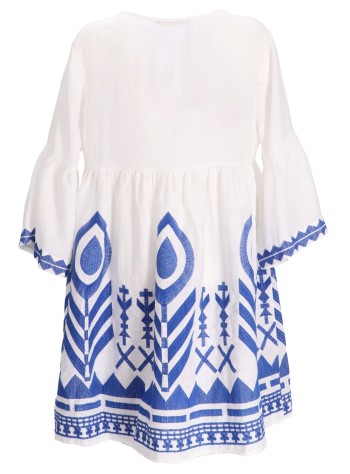 greek archaic kori vestido mujer dress short feather bell sleeve - s25k231114 1105 2