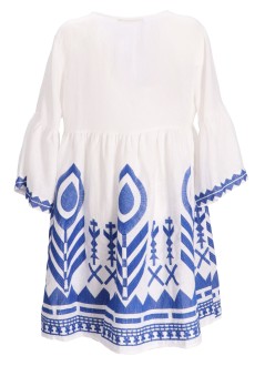 greek archaic kori vestido mujer dress short feather bell sleeve - s25k231114 1105