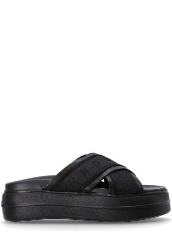 hogan sandal womanh680 sandal fascia nastro - hxw6800fo10le9b999 nero