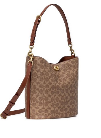 coach crossbody womancoated canvas signature willow soft bucket bag - cw882 b4xhg