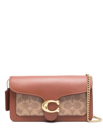 coach crossbody womancoated canvas signature tabby chain clutch - ce774 b4xhg