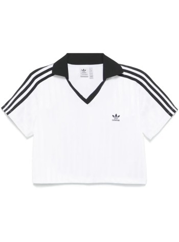adidas originals polo womanv neck polo - jd2608 white