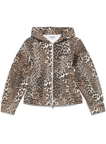 ganni outerwear mujer heavy fleece zip hoodie - t4176 943