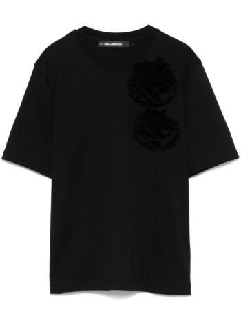 karl lagerfeld top womanflower t shirt - a2w17110 999