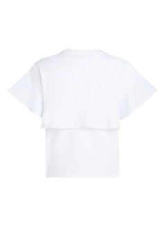karl lagerfeld top womanfabric mix t shirt - a2w17063 100