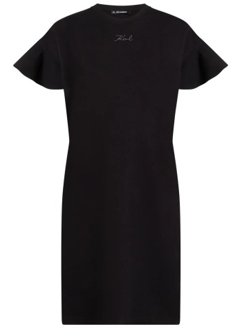 Fabric Mix T Shirt Dress