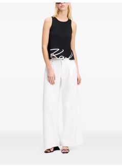karl lagerfeld top womansignature hem tank top - a2w17066 999